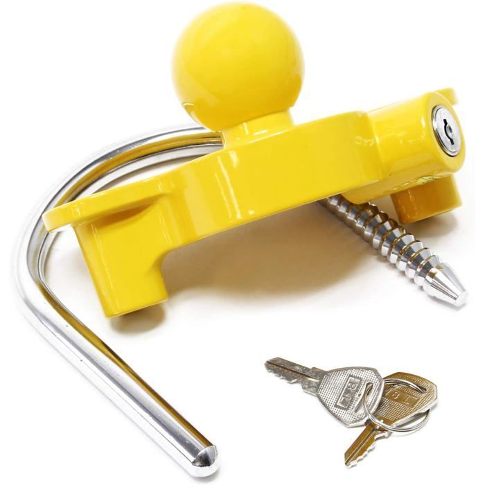 Candado para remolque con anilla de seguridad para candado, apto para enganches de 50 mm.