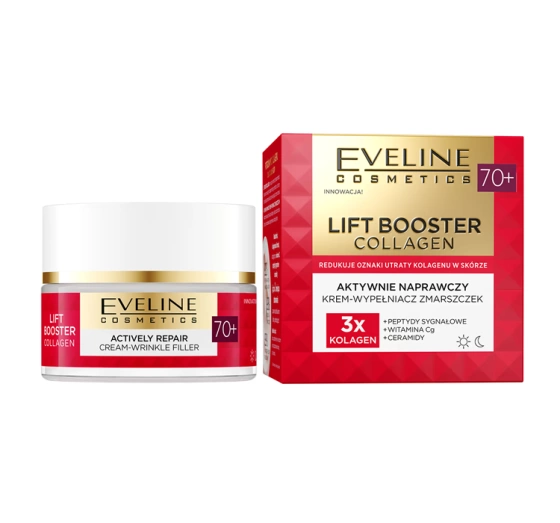 Eveline Cosmetics Lift Booster Collagen aktywnie naprawczy krem-wypełniacz zmarszczek 70  50 ml