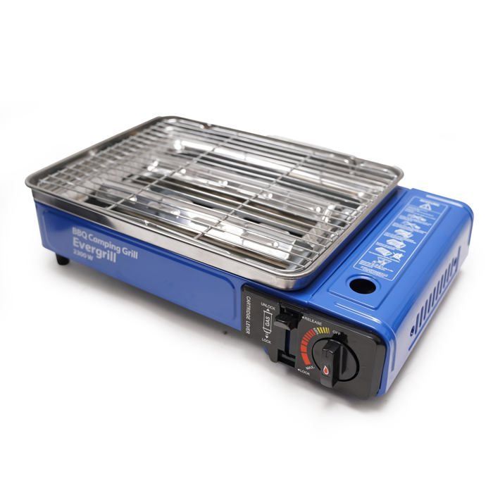 Barbacoa de gas butano Eurocatch Evergrill - Incluye 8 cartuchos