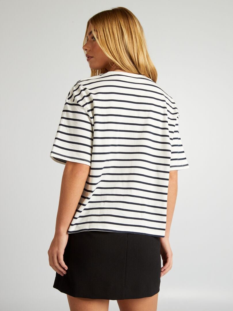 Camiseta de malha jersey - AZUL