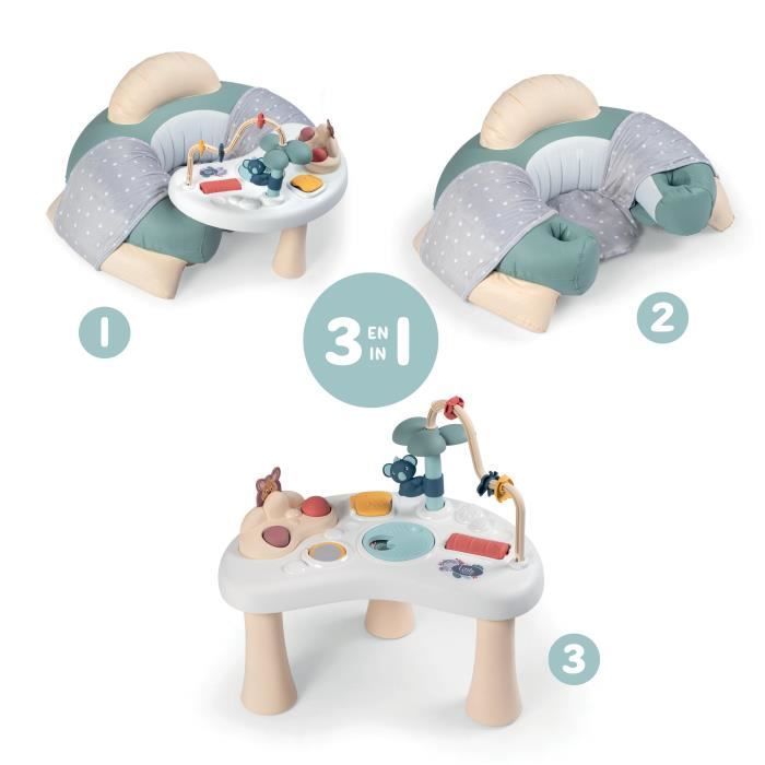 Seggiolino auto Little Smoby Cosy Seat - Verde - Con vassoio attività - Dai 6 mesi