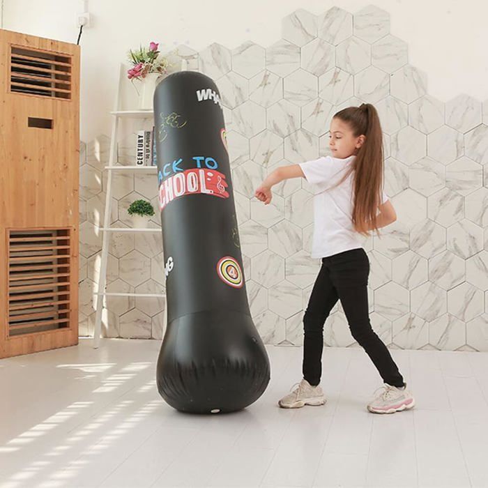 Saco de boxeo infantil de 150 cm, saco de boxeo para niños, saco de boxeo para practicar kárate, taekwondo y MMA.