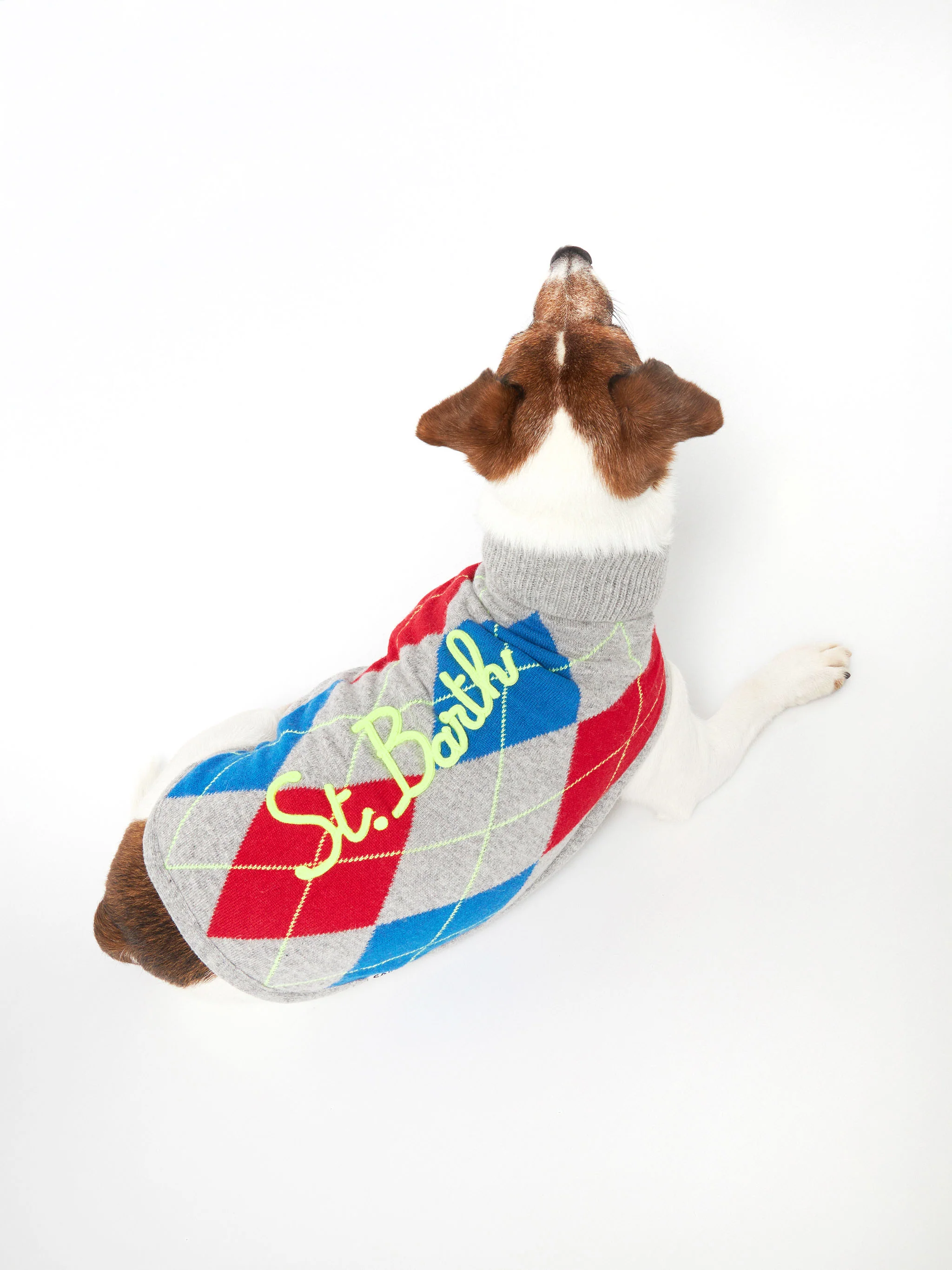 Trui voor honden met argyleprint