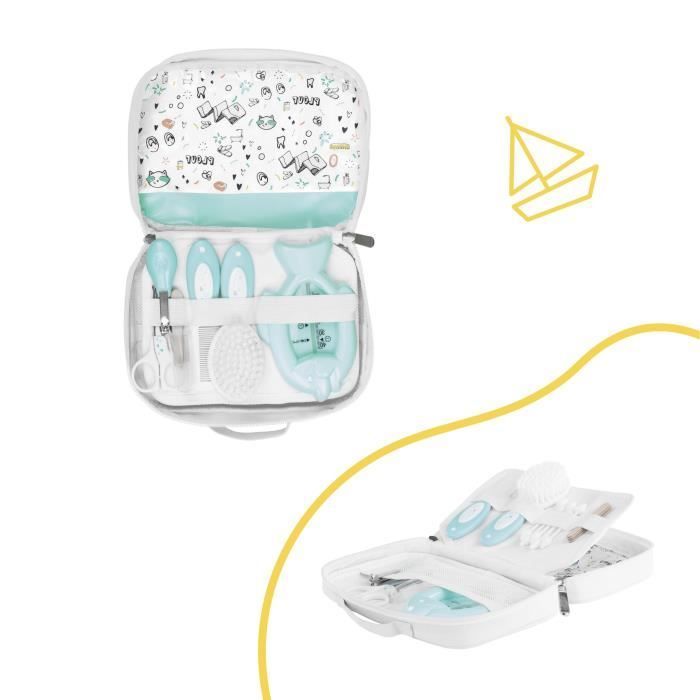 BADABULLE PLOUF Kit de cuidado, 7 accesorios para bebé