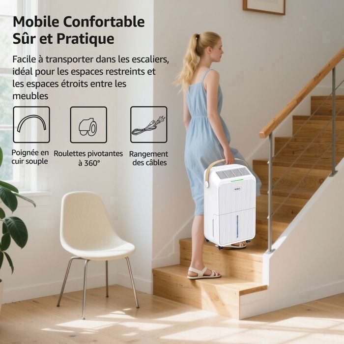Deshumidificador de compresor - PD22SC - 16 L/día - Pantalla táctil LED - 45 m²