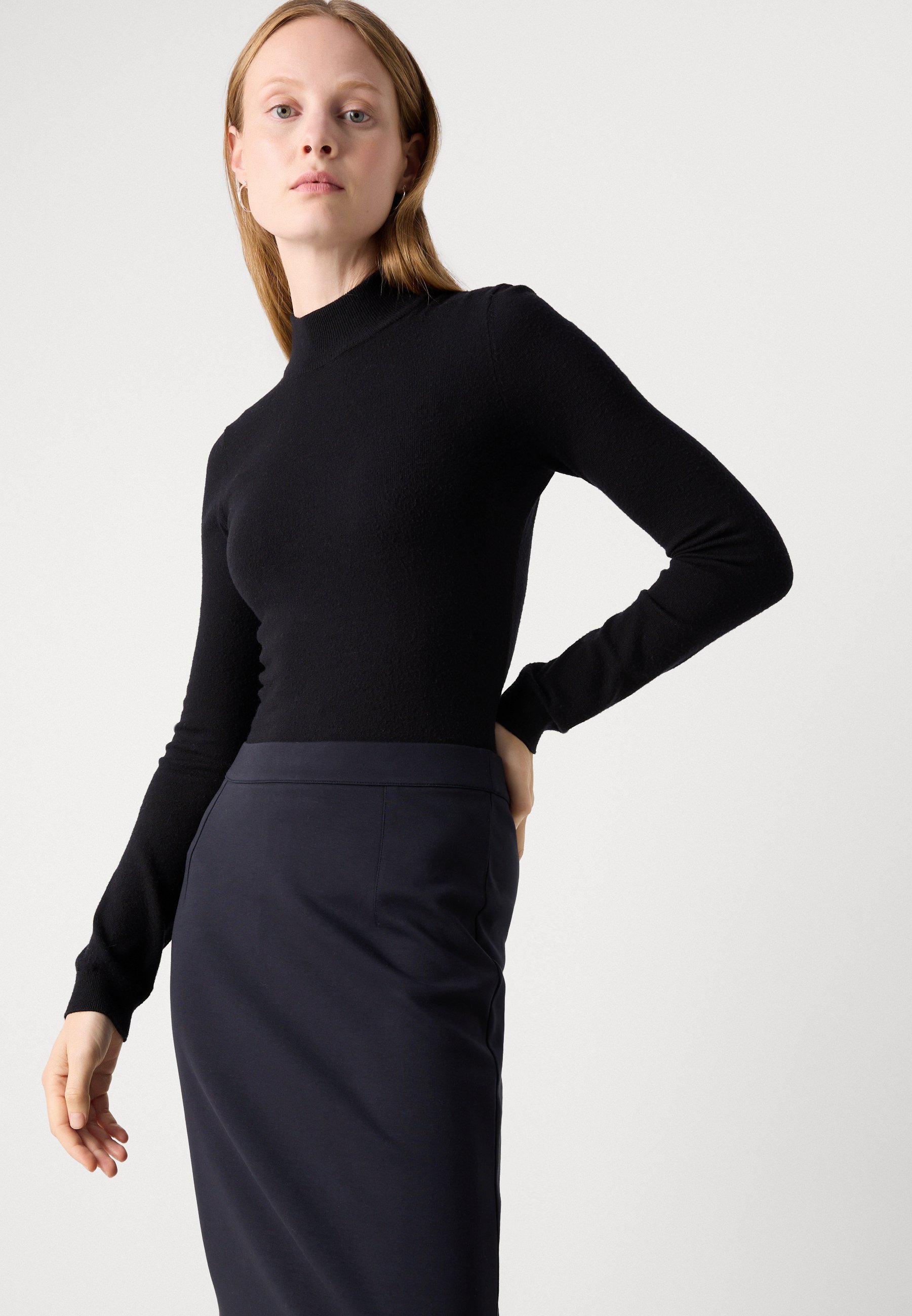 Marc O'Polo rok midi lengte - Nauwsluitende rok - diep nachtblauw