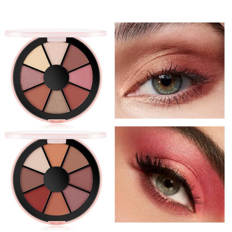 Paleta de 8 sombras de ojos con efecto diamante e iluminador; acabados escarchados y brillantes, corrector y rubor de larga duración (TSLM2)
