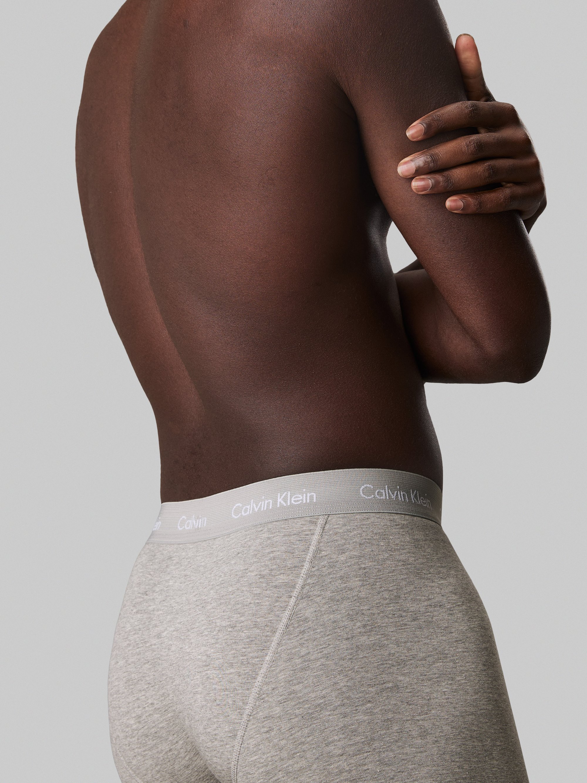 Slip Calvin Klein in cotone elasticizzato, confezione da 3 - grigio melange