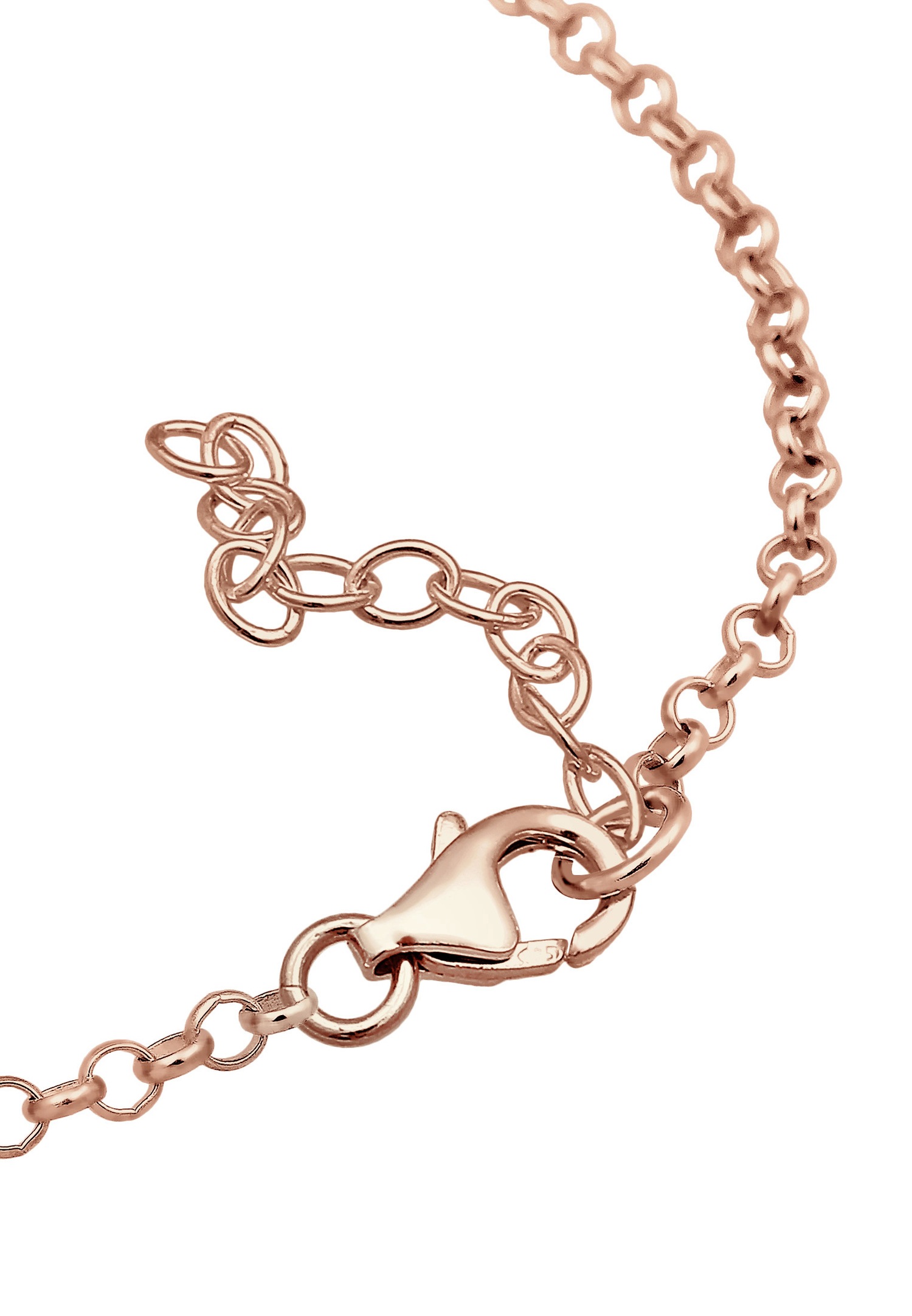 Elli Femmes symbole de l'infini avec cristaux en argent sterling 925 plaqué or rose