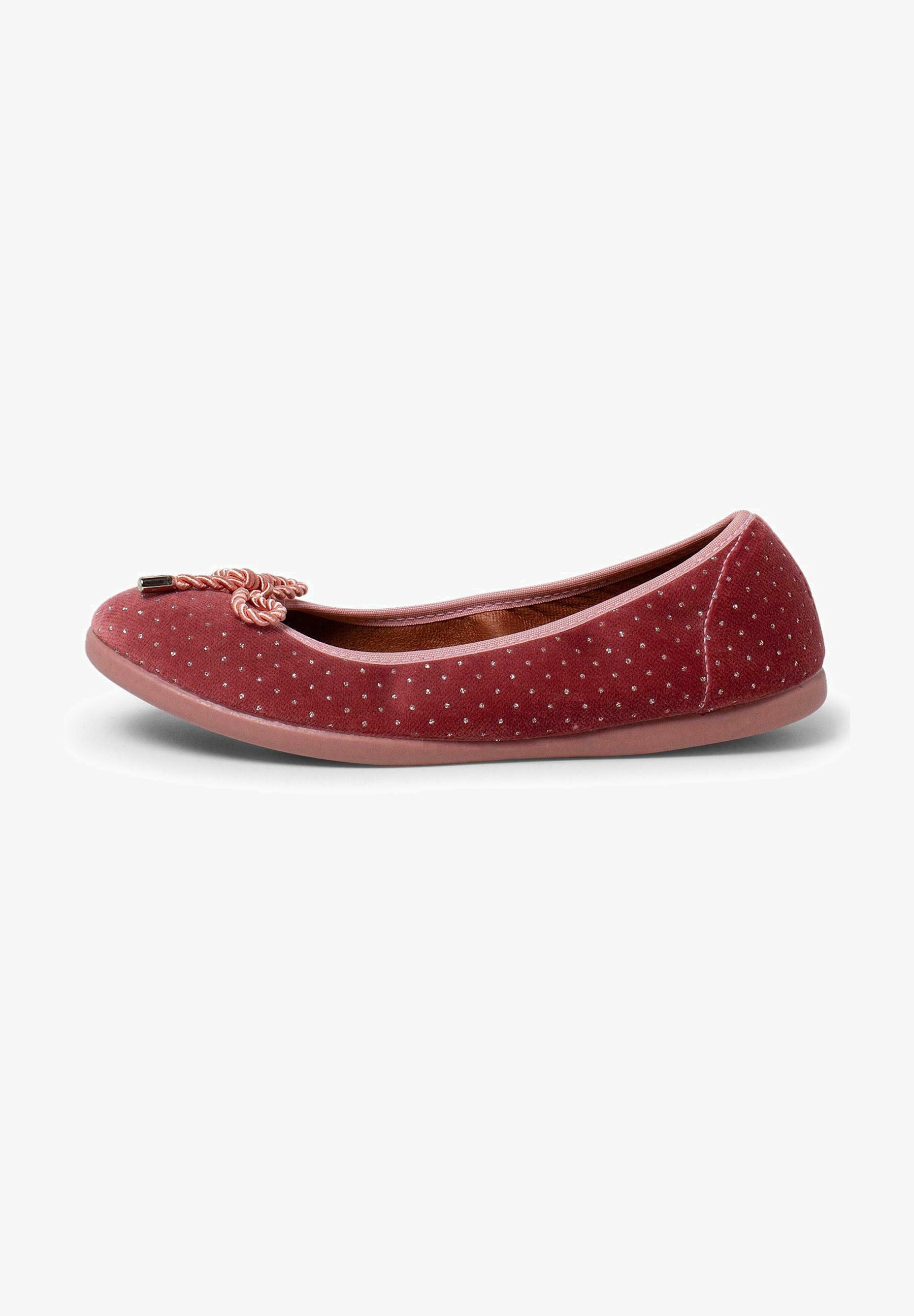 Pisamonas MET FLUWELEN STRIK EN SNEEUW - Ballerina's - roze