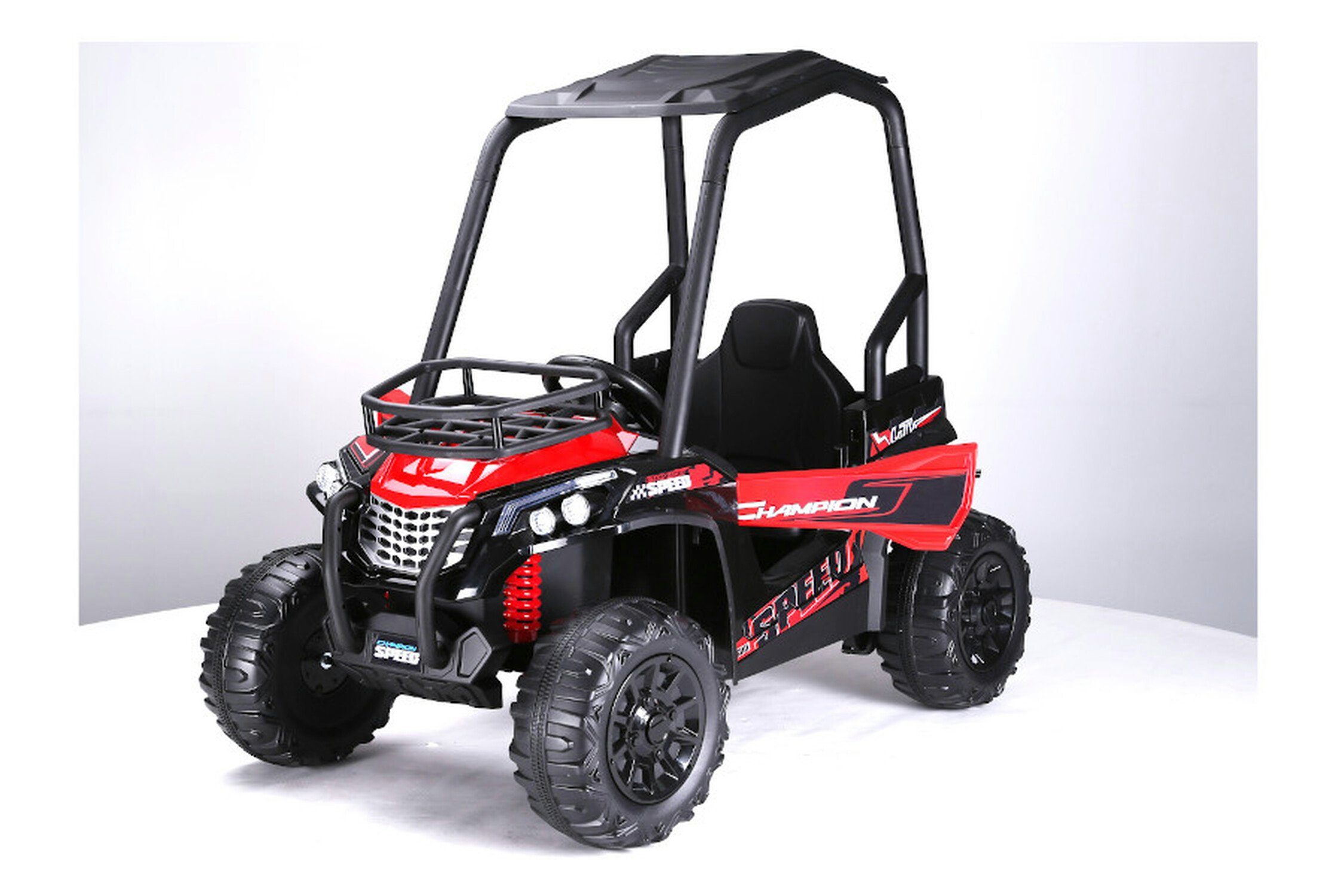 TPFLiving elektryczny wózek dziecięcy Buggy 370 - silnik: 2 x 120 W - akumulator: 2 x 12 V/10 Ah, ładowność 40 kg, wózek dziecięcy - elektryczny wózek ze skórzanym siedzeniem i pasem bezpieczeństwa