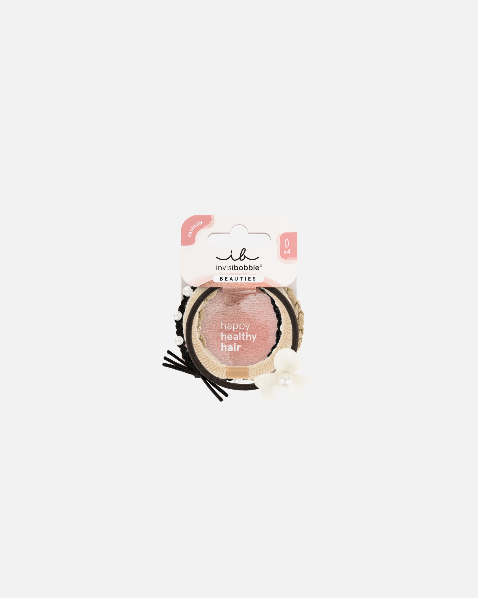 Élastique à cheveux invisible avec fleur et perle – 1 pièce
