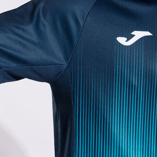  Košile Manga Corta Joma Tiger Iv Turquesa Flúor Marino