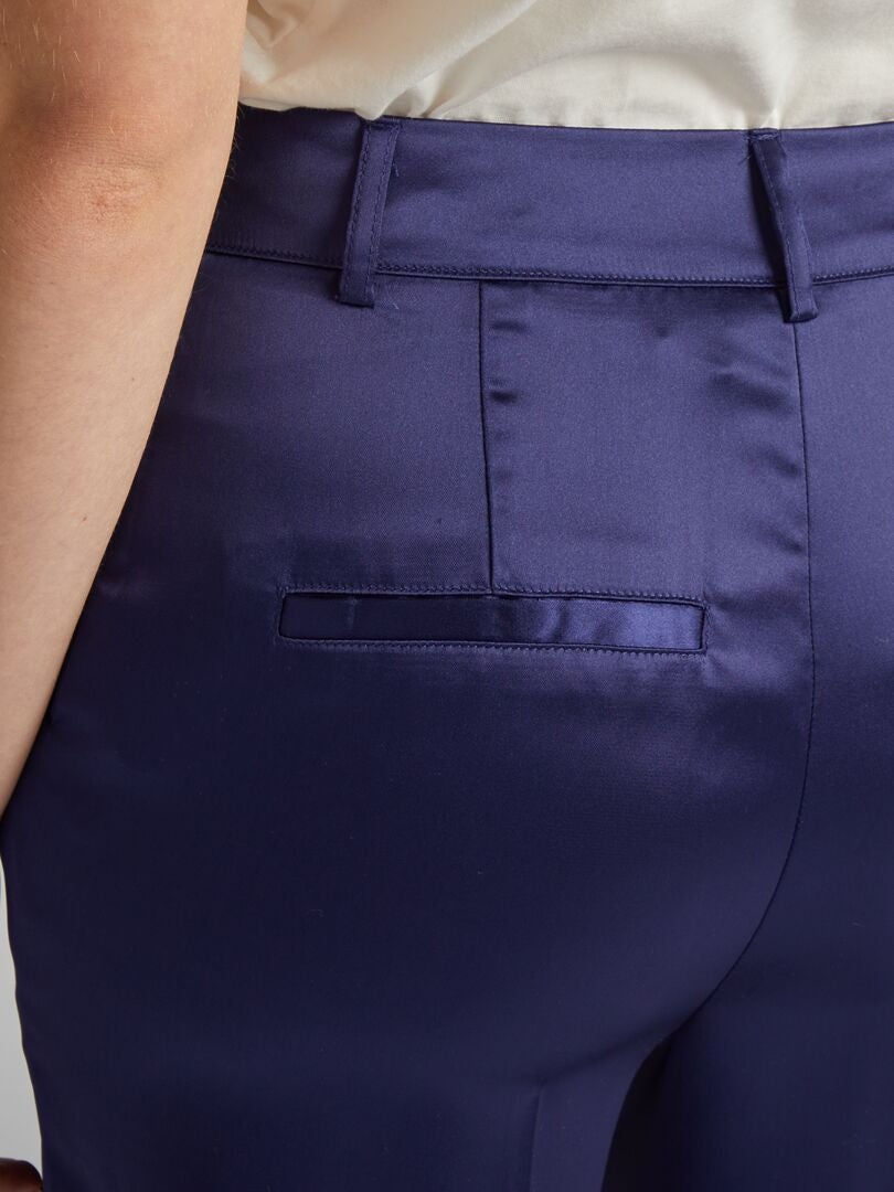 Pantalones de satén - AZUL