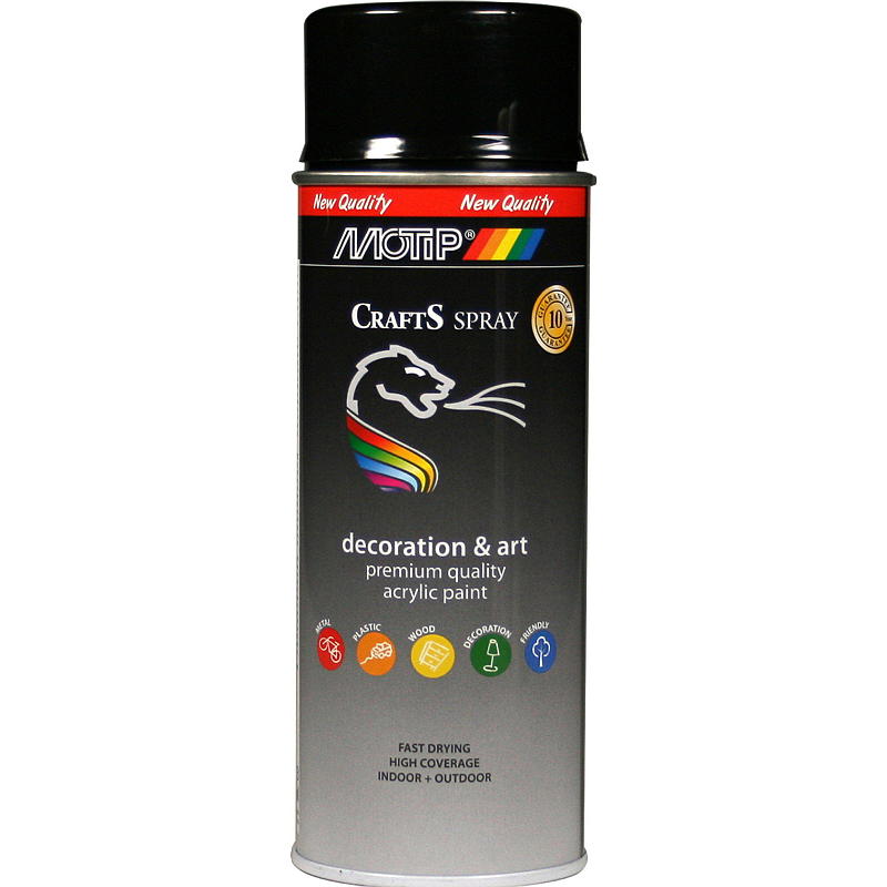 Hobby spuitverf 400ml Zwart RAL9005 hg Crafts