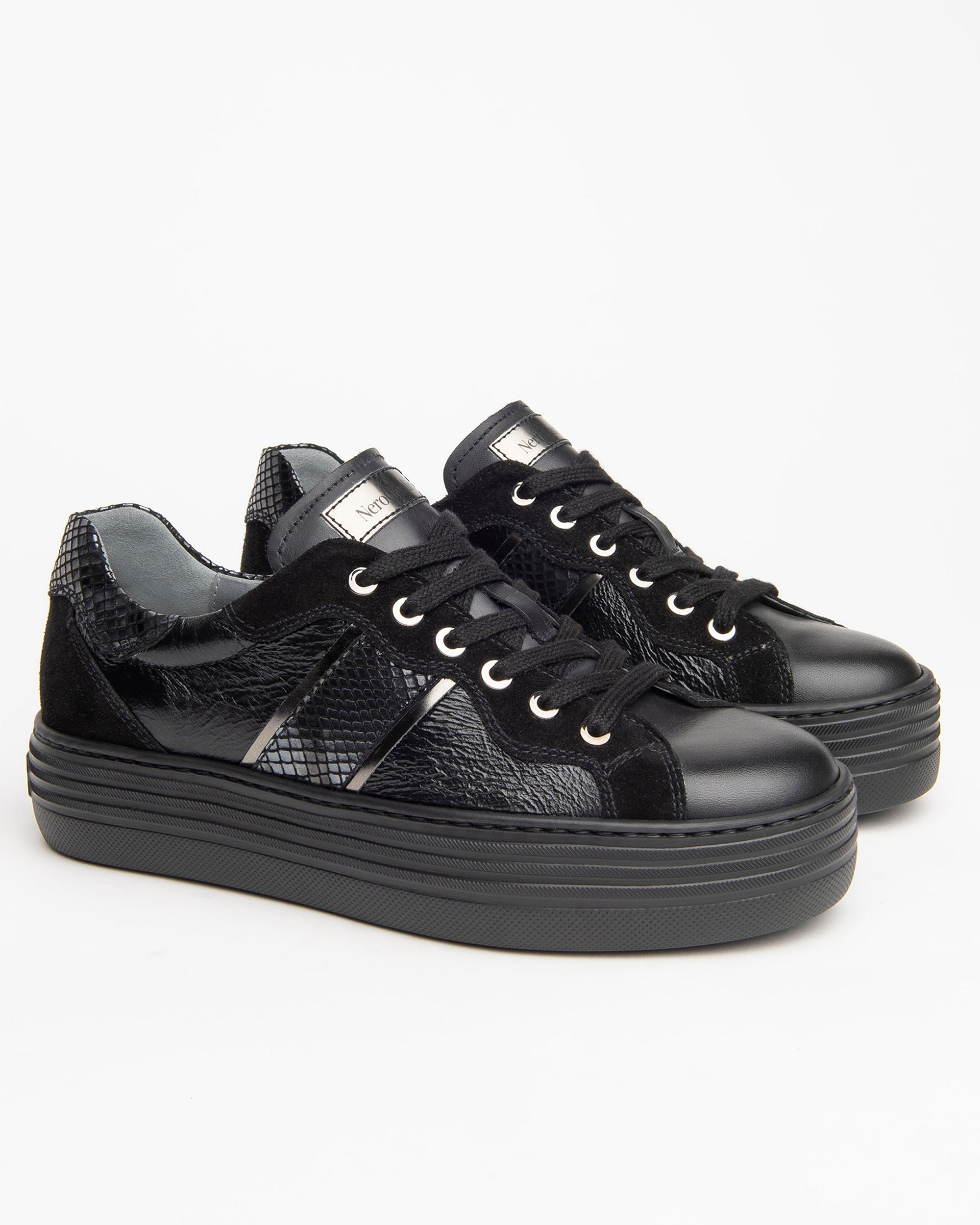 Baskets en cuir et daim pour femmes