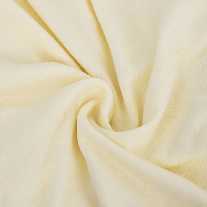 Funda elástica para sofá de 4 plazas vidaXL, color crema, poliéster jersey 332947