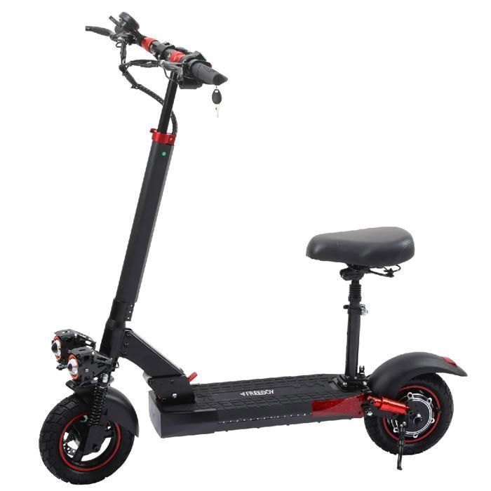 Patinete eléctrico Freeboy J01 para adultos, motor de 800 W, batería de 48 V y 15 Ah, autonomía de 40-45 km, velocidad de 45 km/h, neumáticos todoterreno de 10