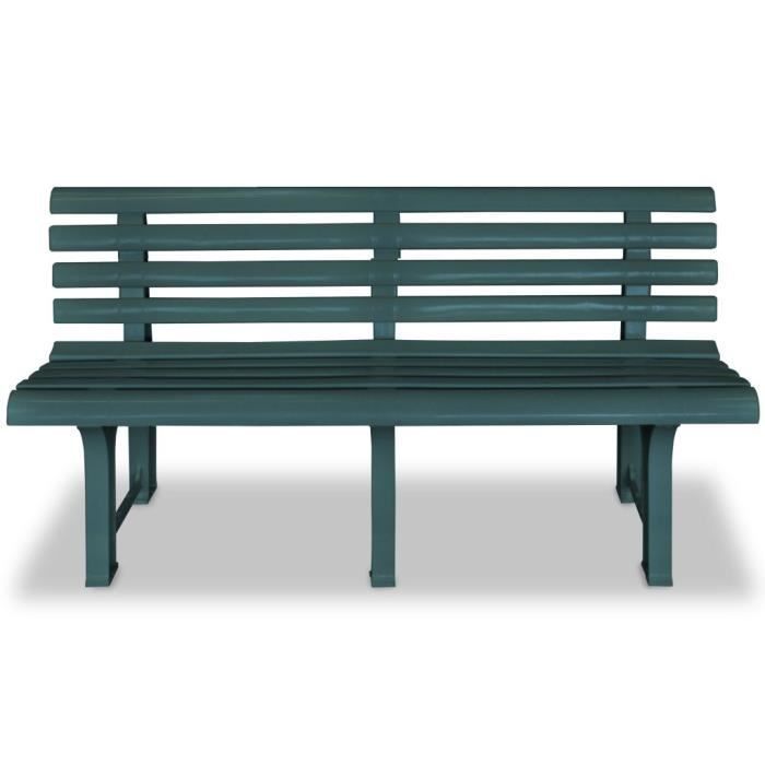 Banco de jardim - VIDAXL - 145,5 cm - Plástico - Verde - 2 pessoas - Mobiliário de jardim