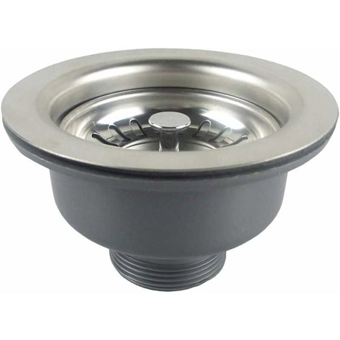 Desagüe de fregadero - YYV - 114 mm - Acero inoxidable - Varios colores - Sin rebosadero