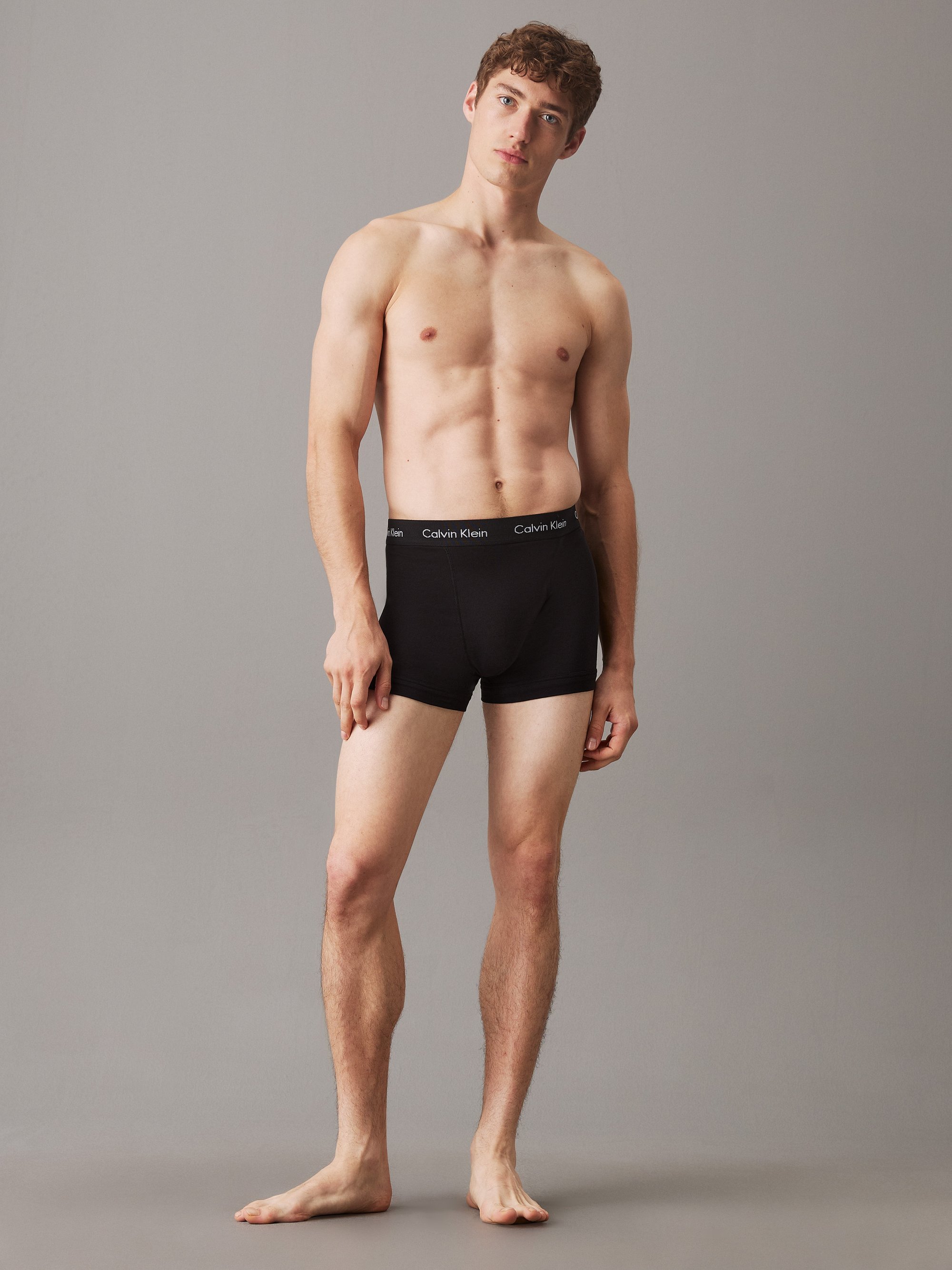 Calvin Klein Unterwäsche Trunks 3er-Pack Baumwollstretch - Trunks - Schwarz