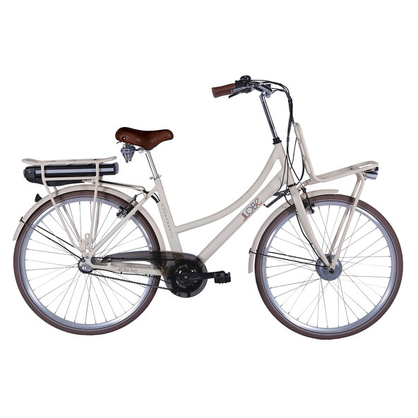 Alu-Elektro-City-Bike, Damen, μπεζ