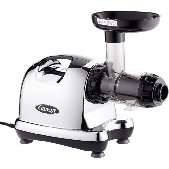 OMEGA 8226 Horizontal Juicer - 80 RPM - Chrome
