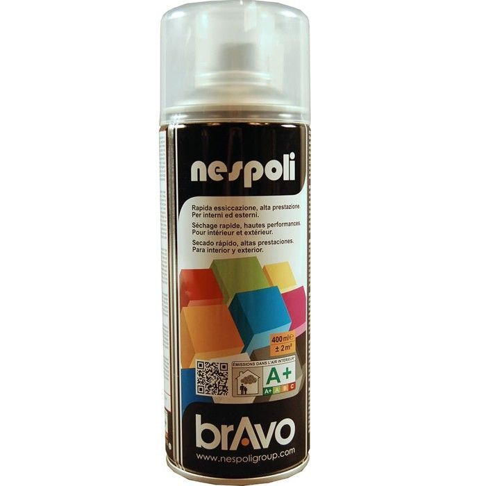 Nespoli transparante glanslak in spuitbus - 400 ml - Sneldrogend - Universeel