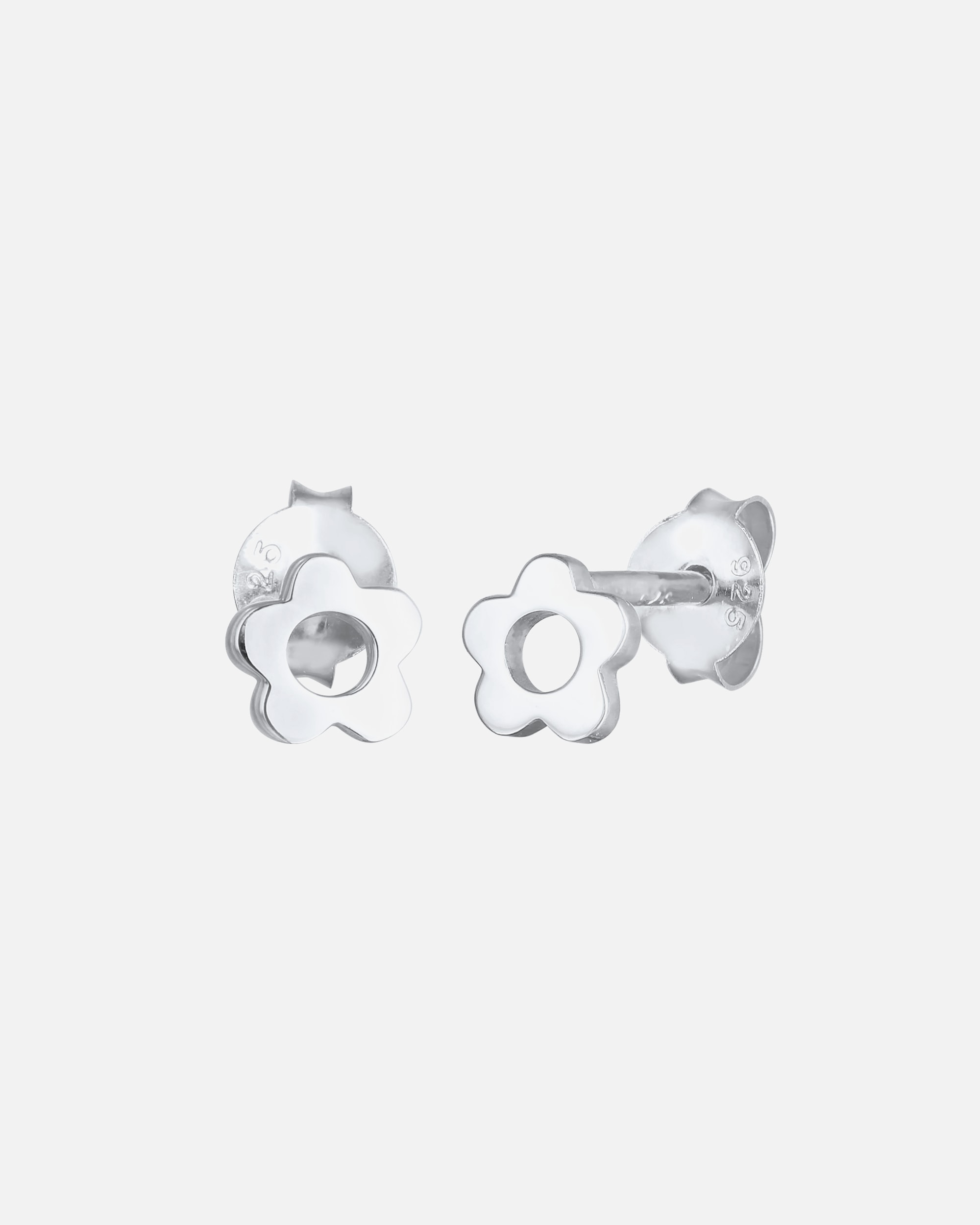 Elli Enfants clou d'oreille fleur découpée en argent 925 sterling