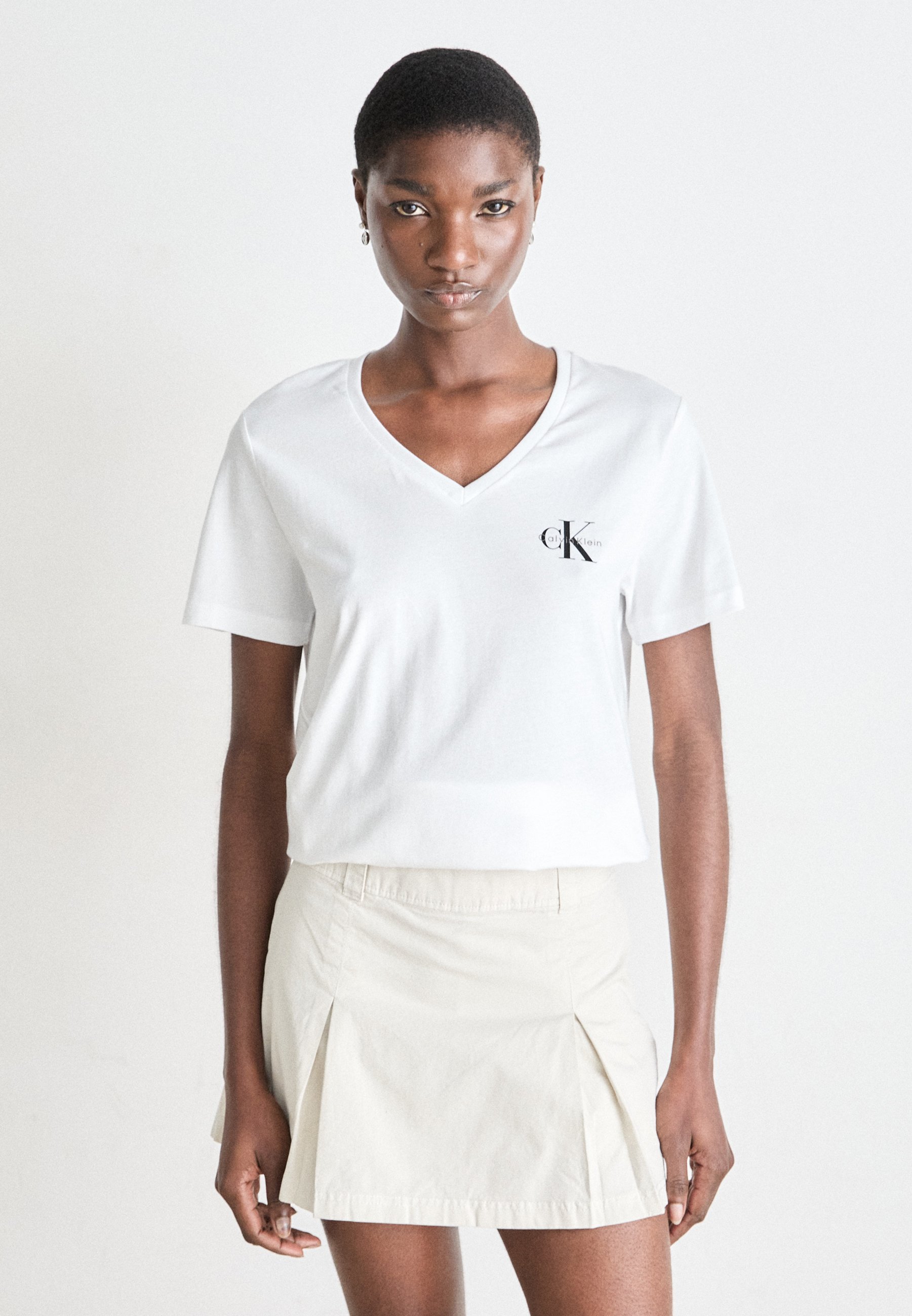Calvin Klein Jeans LOGO 2-PACK T-shirt - Basic T-shirt - zwart/wit