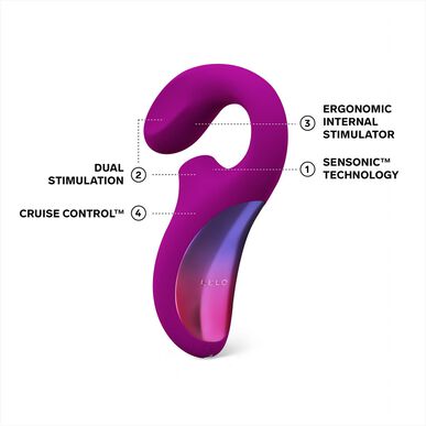 Stimulátor Lelo Duplo Enigma Cruise Deep Rose 1 kus