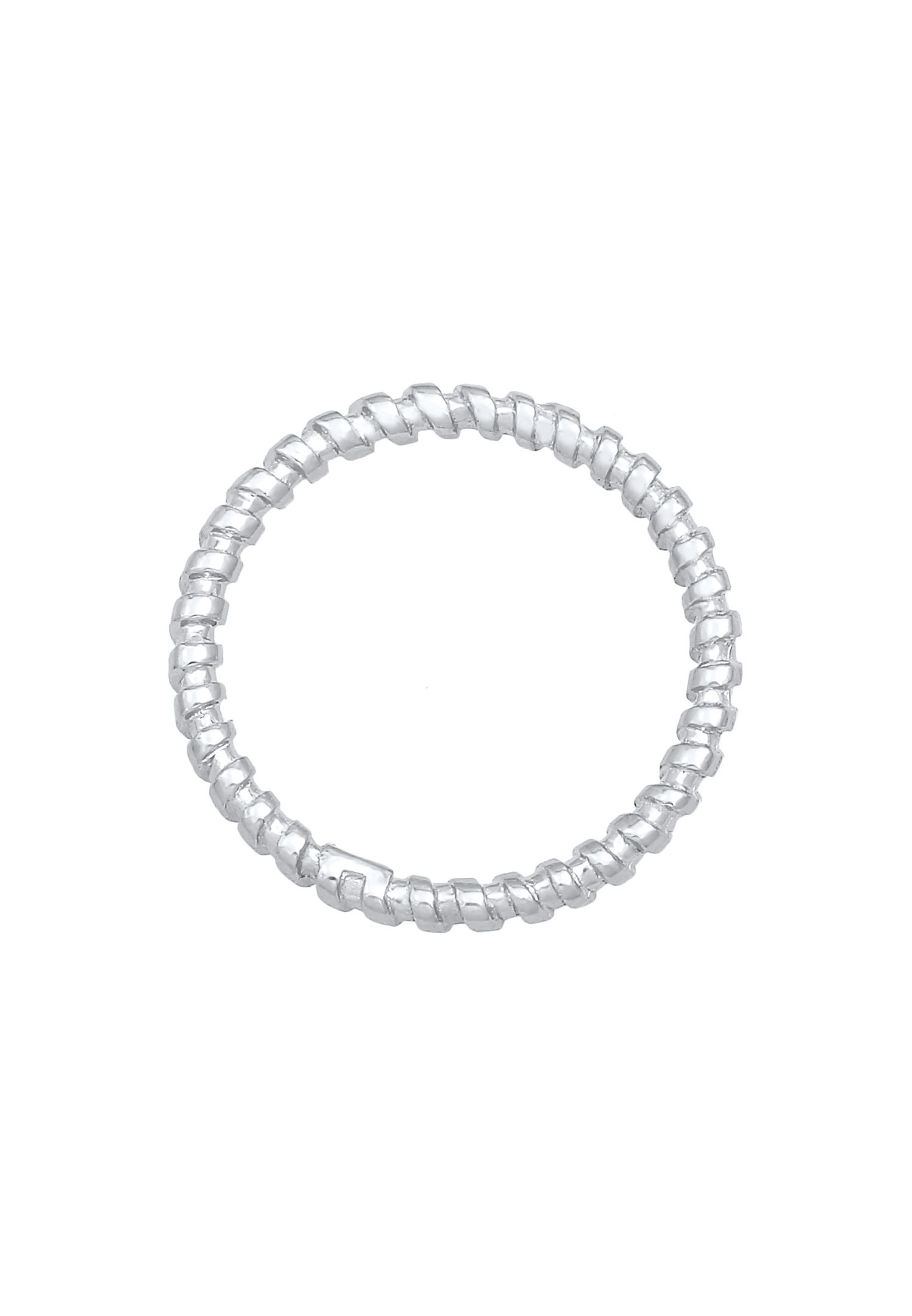 Elli Bague à empiler pour dames Blogueur de tendances de base torsadée en argent sterling 925