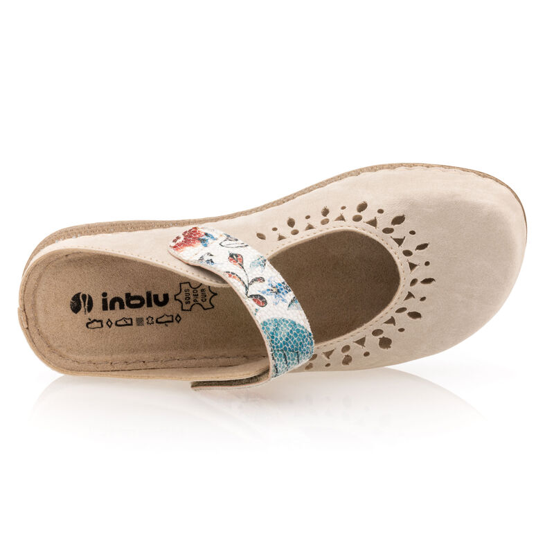 Zuecos/mules beige para mujer