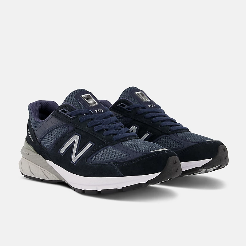 Męskie buty MADE in USA 990v5 Core - granatowe ze srebrnym