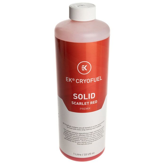 EK Water Blocks EK-CryoFuel Solid Premix, Scarlet red - 1000ml 0.000000 Red