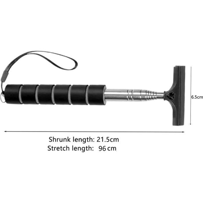 Essuie-glace extensible 21,5-96 cm avec manche en plastique, rétractable et portable, pour vitres de voiture, pour temps pluvieux