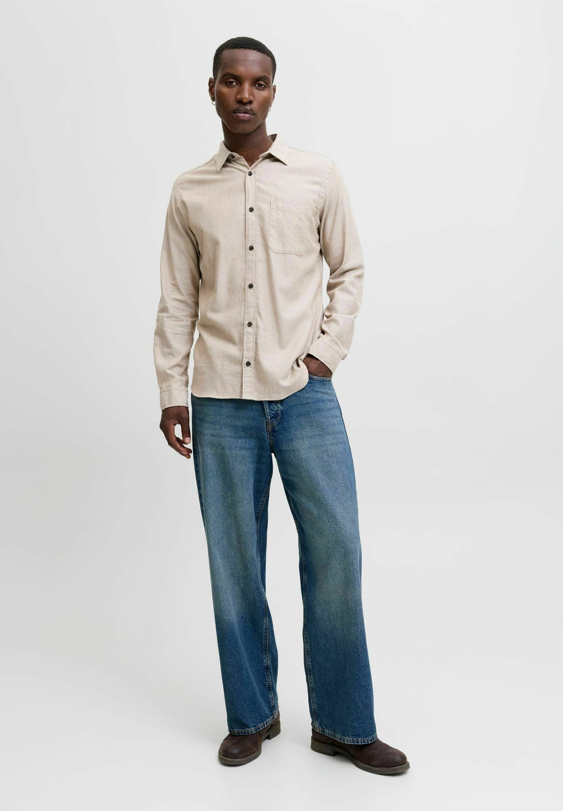 Jack & Jones JJECLASSIC SHIRT - Skjorte - oatmeal