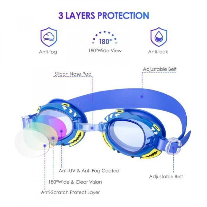 Swimming Goggles - Not specified - Ergonomic Model - Anti-fog - UV Protection - For Children 6-12 years