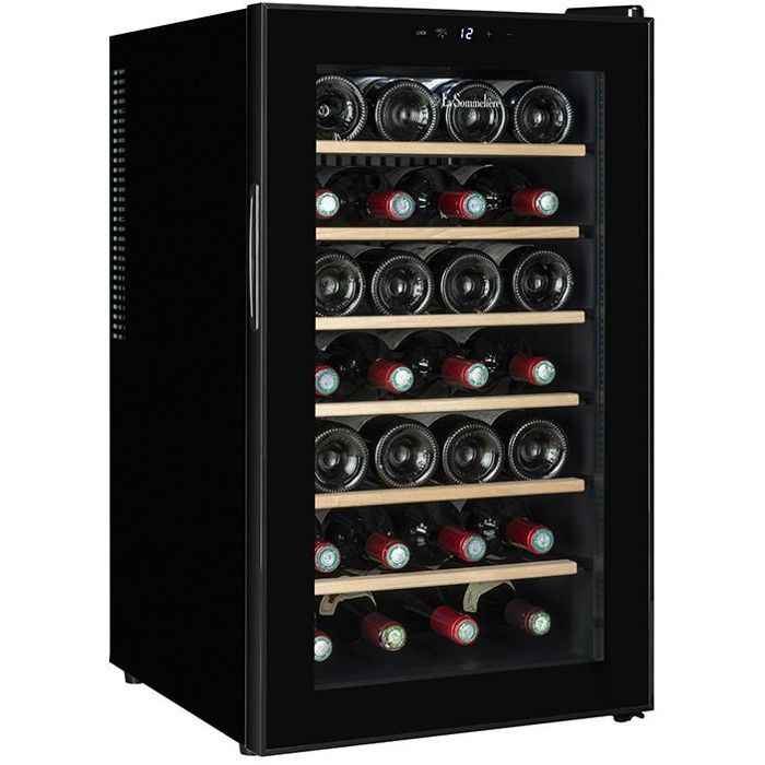 Cantinetta portabottiglie - LA SOMMELIERE - 28SILENCE - 28 bottiglie - Classe F - 43 x 49,5 x 72,8 cm - Nero