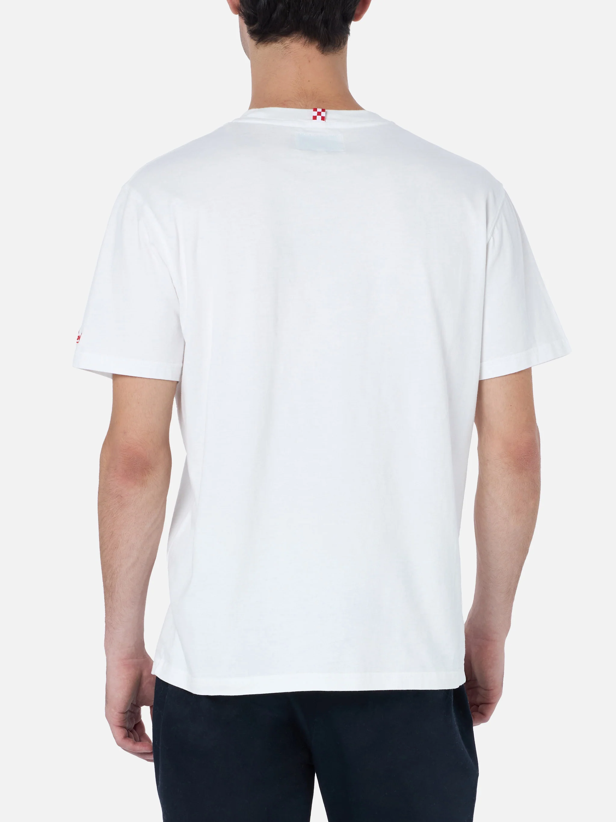Camiseta de hombre de algodón grueso con bordado 