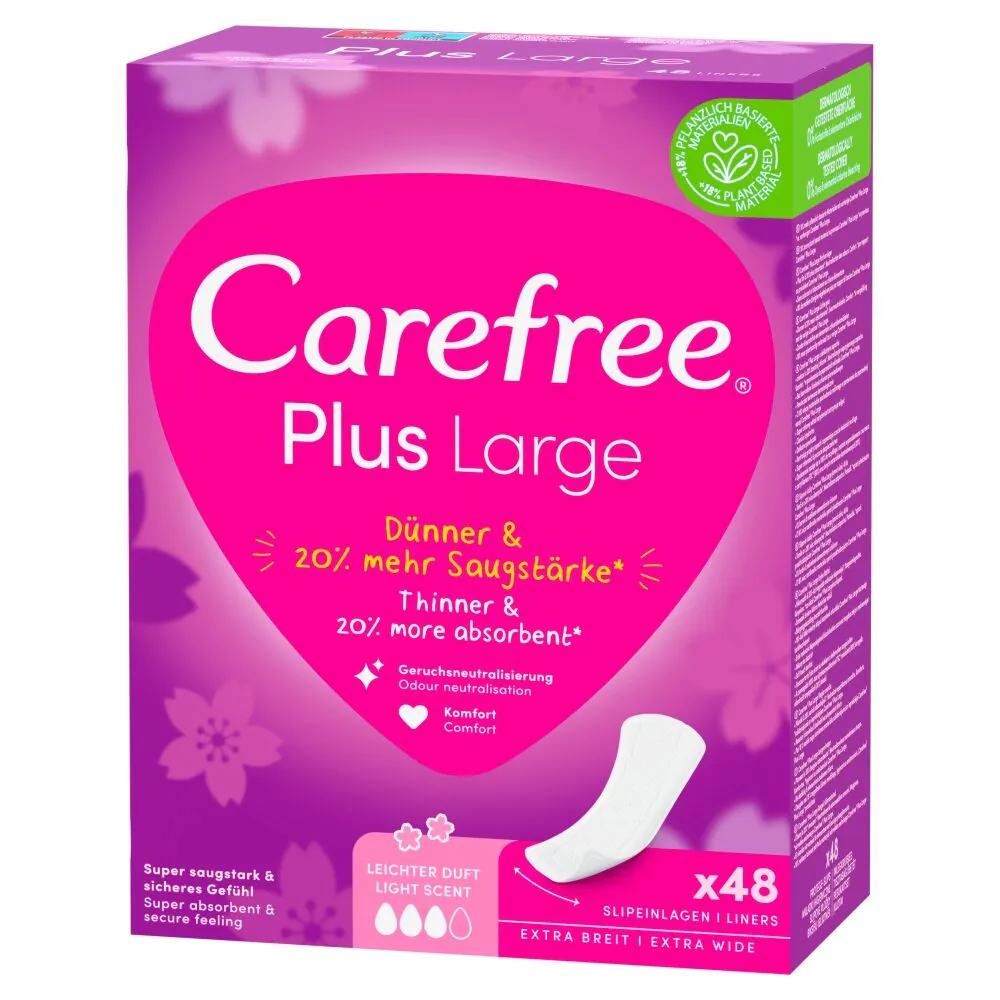 Carefree Plus Light Scent - wkładki higieniczne 48 szt.