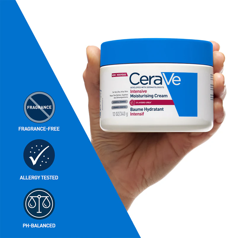 Creme Hidratante Intensivo CeraVe: creme intensamente hidratante com ceramidas.