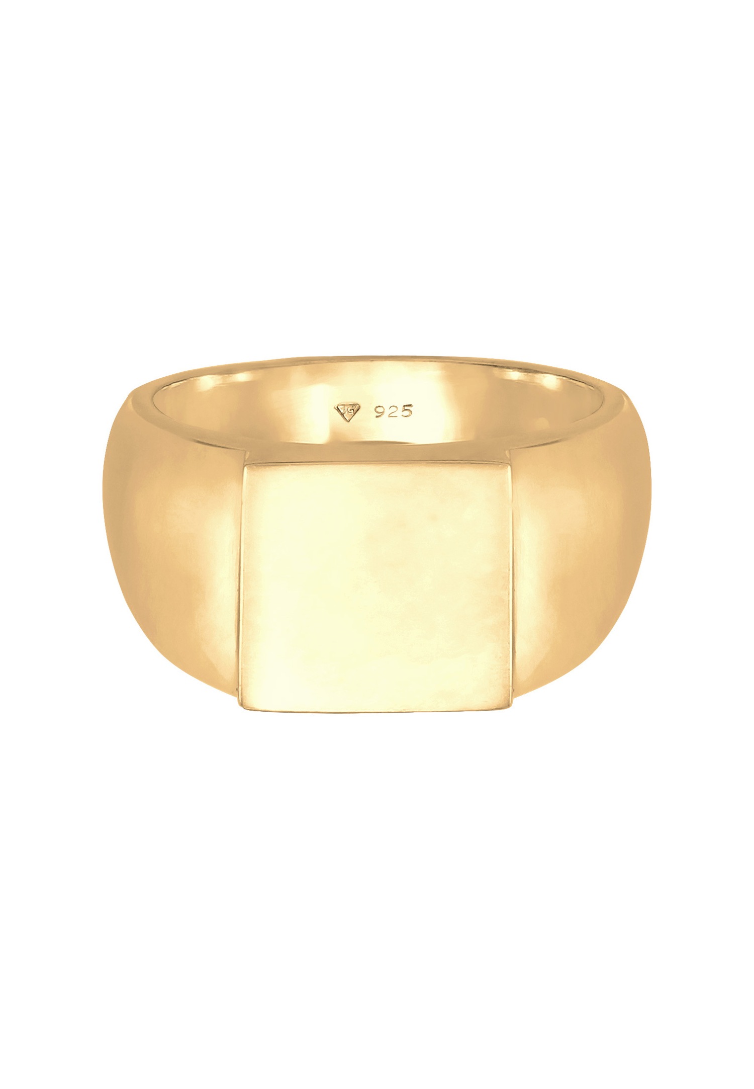 KUZZOI Hommes Sceau Rectangle Brillant Basique Solide en argent sterling 925