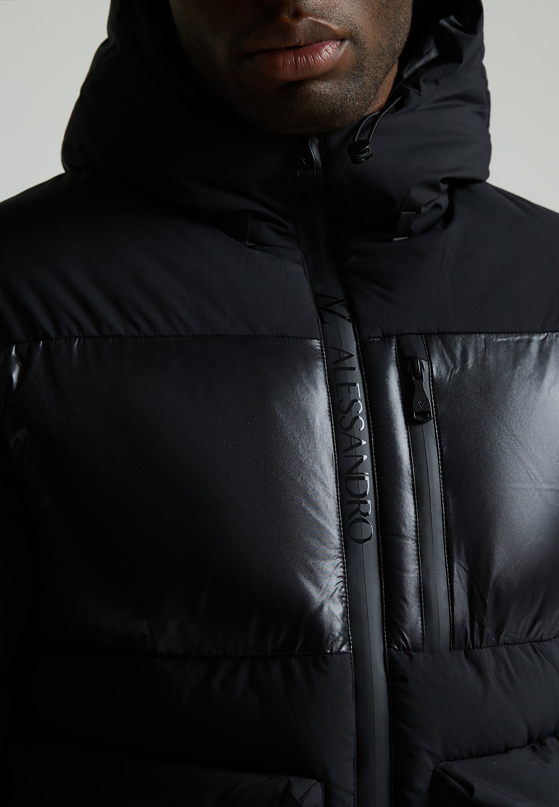 Alessandro Zavetti CARTELLO PUFFER JACKET - Veste d'hiver - jet black