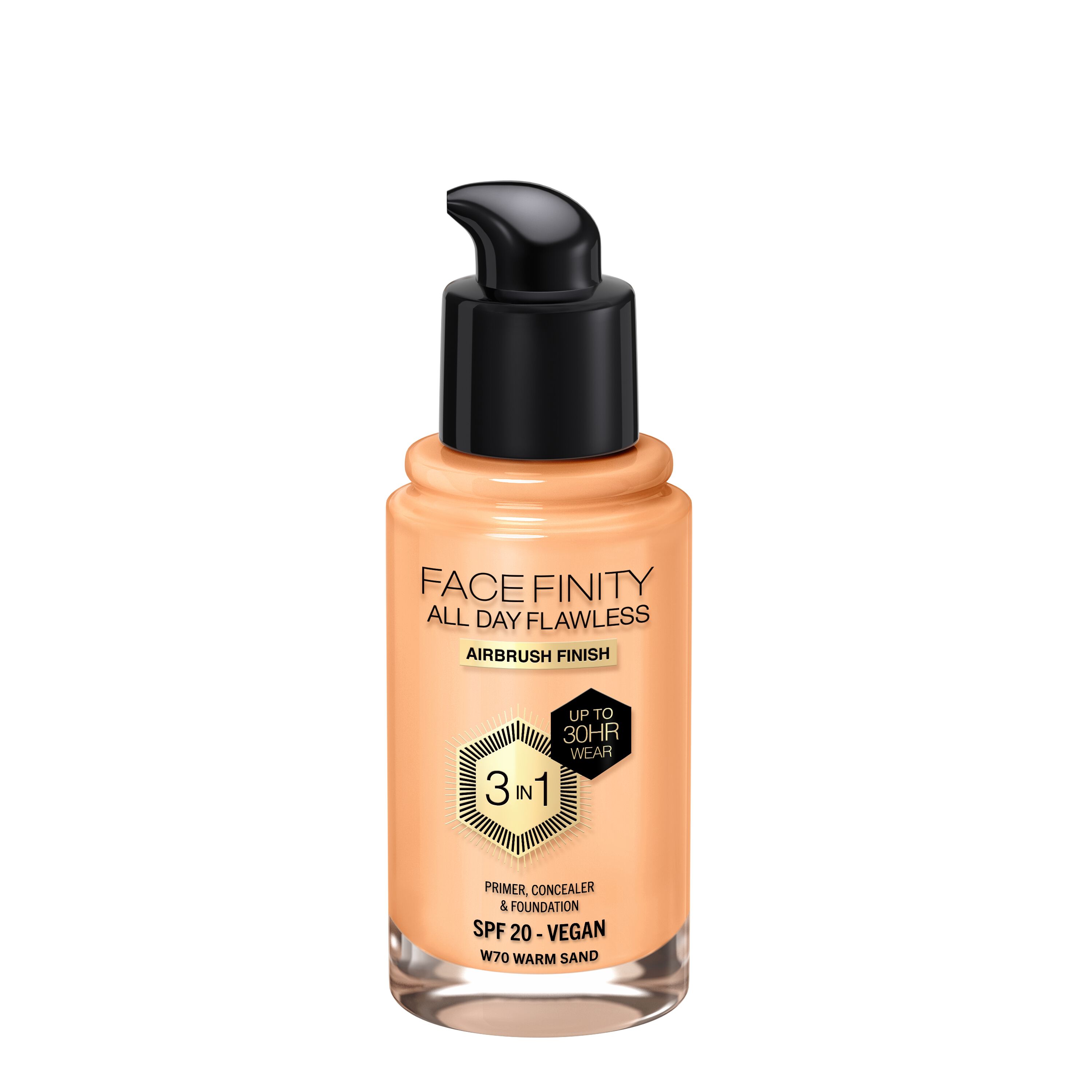 Max Factor Facefinity All Day Flawless Foundation s SPF20 béžový č. 55 30 ml