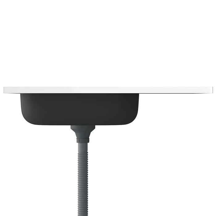 vidaXL Juego de fregadero y escurridor de cocina, fregadero empotrado, lavabo de cocina, interior del hogar, plata, 800x500x155 mm, acero, 147232