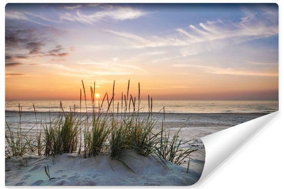 Fototapeta Plaża MORZE Zachód Słońca 3D 90x60cm