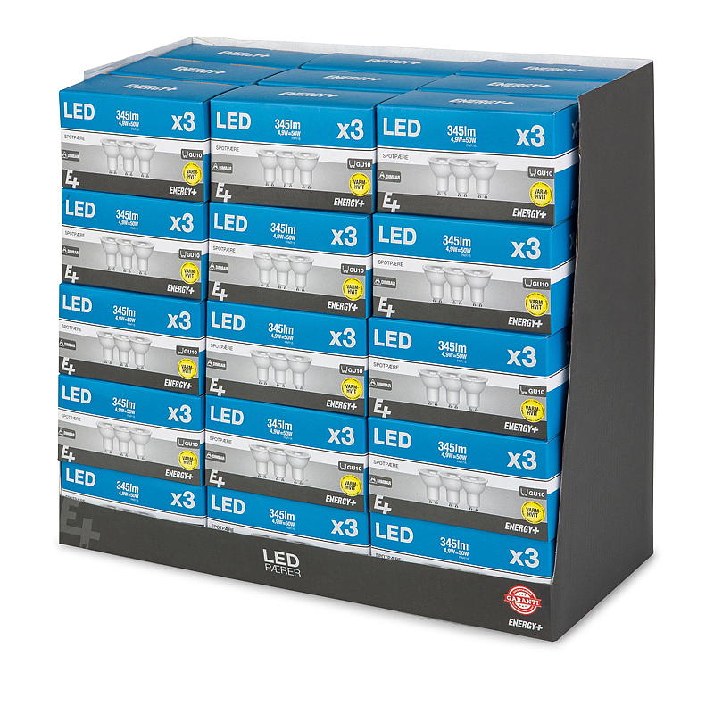 Energispotlight LED 345 lm 3-pakning Dimbar, GU10