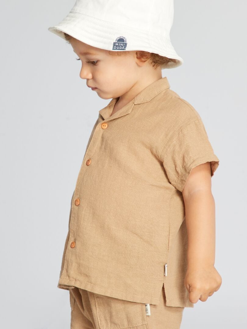 Camisa de manga curta - BEGE