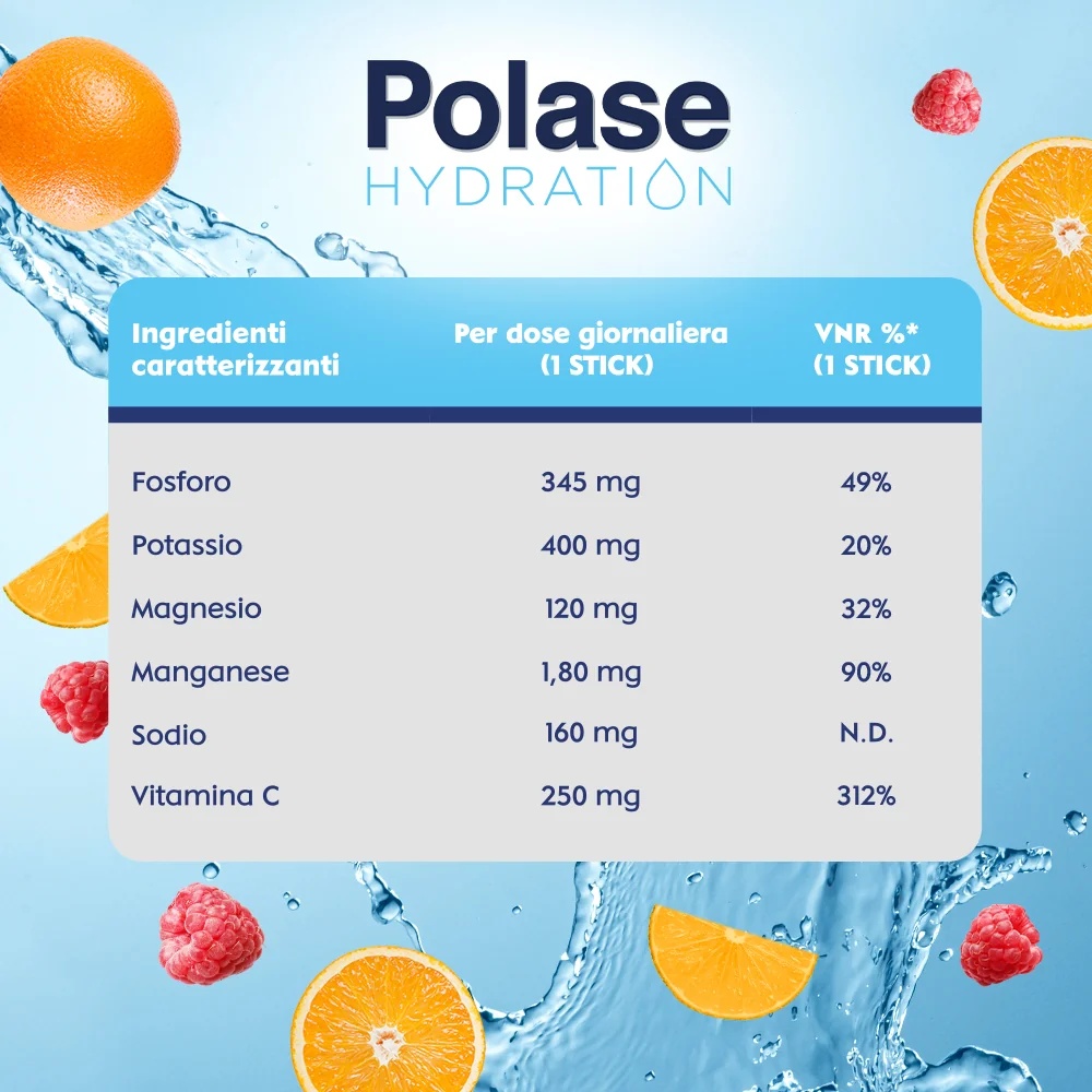POLASE Polase Hidratación Sabor Naranja 12 sobres Complemento alimenticio energizante con magnesio y potasio